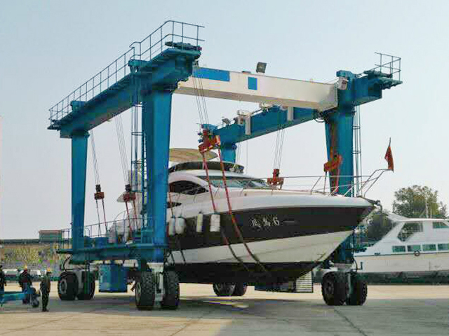 yacht boat crane